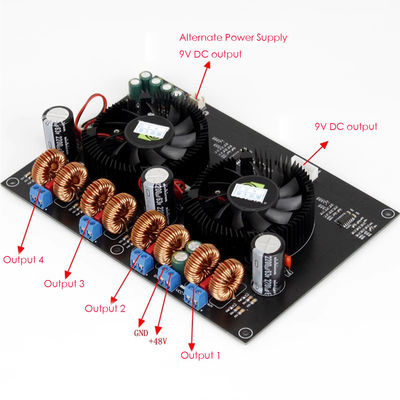 HiFi ऑडियो के लिए डायनामिक रेंज के साथ TPA3255 600W उच्च दक्षता क्लास डी एम्पलीफायर बोर्ड