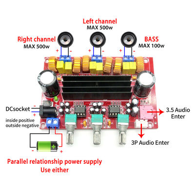 CA-3116P 2*50W+100W डिजिटल एम्पलीफायर बोर्ड उच्च प्रदर्शन रैखिक ऑडियो एम्पलीफायर TPA3116D2