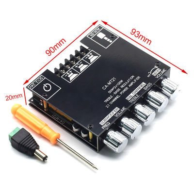 ZK-MT21 2.1 चैनल सबवूफर एम्पलीफायर मॉड्यूल 5.0BT 12V 24V 2*50W+100W पावर होम यूज प्लास्टिक बोर्ड फॉर स्पीकर सिस्टम