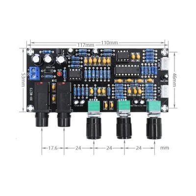 XH-M273 PT2399 डिजिटल प्रीएम्पलीफायर बोर्ड 12-24V डीसी स्टीरियो फ्रीक्वेंसी के साथ कराओके माइक्रोफोन नियंत्रण के लिए