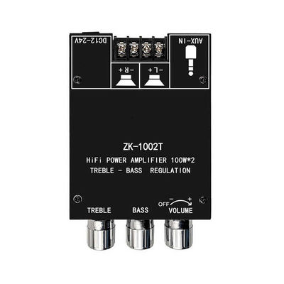 ZK-1002T HIFI 2.0 चैनल 5.0BT 100Wx2 एम्पलीफायर बोर्ड स्टीरियो सबवूफर स्पीकर मॉड्यूल AUX संचार के साथ