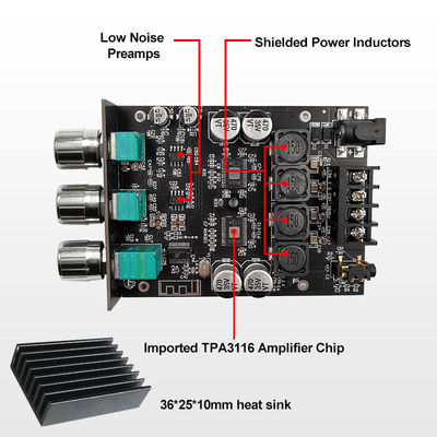 ZK-1002T HIFI 2.0 चैनल 5.0BT 100Wx2 एम्पलीफायर बोर्ड स्टीरियो सबवूफर स्पीकर मॉड्यूल AUX संचार के साथ