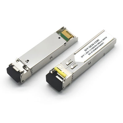 GPON PON 10G DWDM SFP 80KM मॉड्यूल 10G डेटा दर 1310nm FTTH 5G नेटवर्क के लिए तरंग दैर्ध्य 80km दूरी एसएम ऑप्टिकल ट्रांससीवर