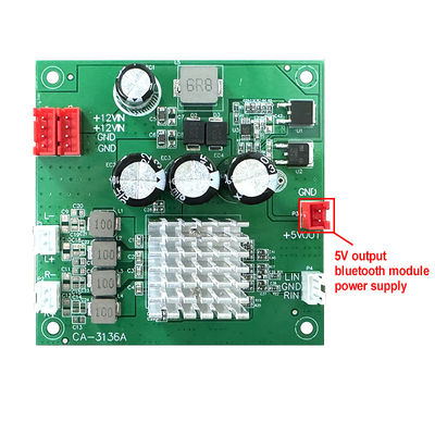 CA-3136A डिजिटल ऑडियो एम्पलीफायर मॉड्यूल 2*50W आउटपुट 8-24V इनपुट और 5V आउटपुट के साथ TPA3116 एम्पलीफायर बोर्ड