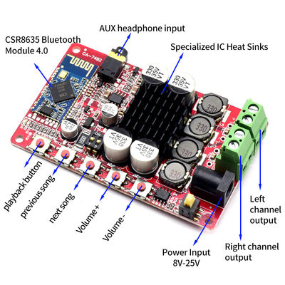 CA-7492 TDA7492P 5.0 BT 50W*2 रैखिक होम एम्पलीफायर बोर्ड DIY इलेक्ट्रॉनिक्स के लिए वायरलेस डिजिटल ऑडियो रिसीवर मॉड्यूल