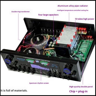 सूटःहोम थिएटर सेट 7.1 चैनल AV-888BT एम्पलीफायर साइक्लोन नंबर 9 के साथ 10 इंच के सबवूफर के साथ स्पीकर