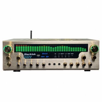 8000SW फ्लैगशिप संस्करण 7.1 CH 2500W होम एम्पलीफायर फुल एल्यूमिनियम अलॉय गोल्ड बॉडी डबल रिंग काउ पार्टीशन स्टीरियो एम्पलीफायर