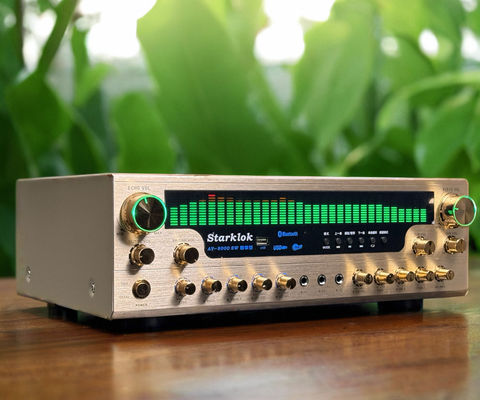 8000SW फ्लैगशिप संस्करण 7.1 CH 2500W होम एम्पलीफायर फुल एल्यूमिनियम अलॉय गोल्ड बॉडी डबल रिंग काउ पार्टीशन स्टीरियो एम्पलीफायर