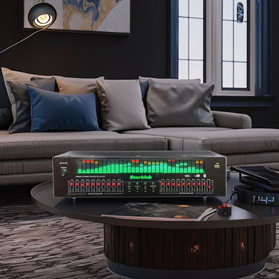 EQ-8100 प्रोफेशनल हाई-फाई प्रीएम्प प्लेयर BT 5.4 ऑप्टिकल कोएक्सियल डिजिटल ऑडियो डिकोडर 20 सेगमेंट इक्वेलाइजर फाइबर ऑप्टिक उपकरण