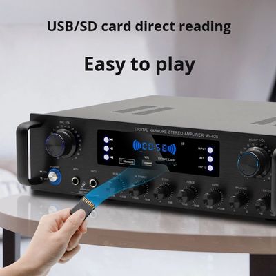 AV-628 प्रोफेशनल 2.1 चैनल 600W होम कोएक्सियल सबवूफर एम्पलीफायर हाई-पावर मॉडल बीटी फाइबर ऑप्टिक रिसीवर क्रॉस-बॉर्डर