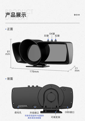 2023 ओबीडी2 जीपीएस स्पीड डिस्प्ले हेड-अप डिस्प्ले (एचयूडी) के साथ स्मार्ट गेज कार इलेक्ट्रॉनिक्स के लिए मल्टीपल इंटरफेस
