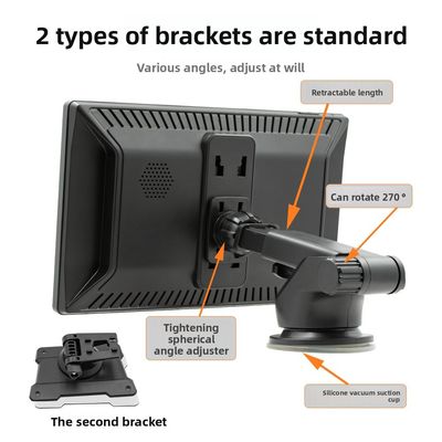 क्रिएटल 9-इंच पोर्टेबल हाई डेफिनिशन एमपी5 प्लेयर बड़े स्क्रीन डिस्प्ले वायर्ड/वायरलेस कारप्ले ब्लूटूथ डैशबोर्ड के लिए 1-वर्ष