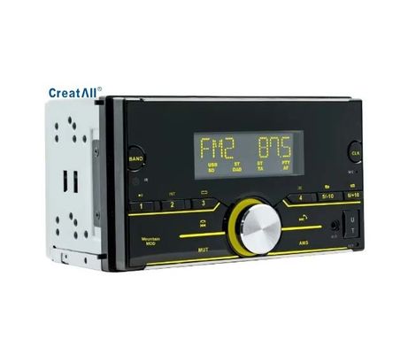 Creatall 12V डुअल-डिस्क कार MP3 प्लेयर स्मार्ट ब्लूटूथ कार एम्पलीफायर रेडियो रंगीन लाइट ऑक्स एसडी कार्ड कनेक्शन 1-वर्ष