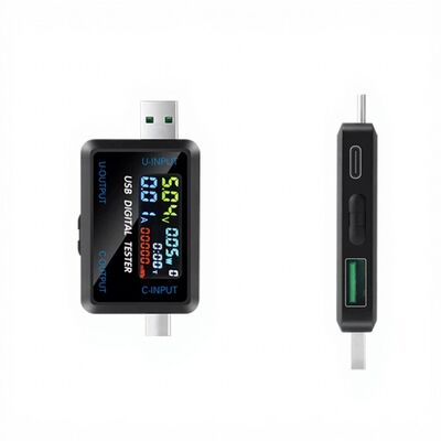 USB-C Digital Multi-Function Power Meter Real-Time Voltage Current & Capacity Display CD4-30V Range