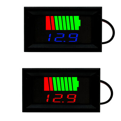 LED Voltmeter Display for Car Battery Charge Level Indicator 12V-72V DC Power Lithium Battery Capacity Meter Tester