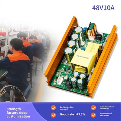 Factory Customized DC Power Supply 48V10A 480W Bare Power Board with Built-in Switch PWM Heat Sink Screw Fixing AC to DC