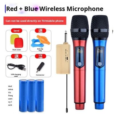 High Fidelity Handheld Microphone Rechargeable Wireless U-Disk Karaoke Cardioid C Flagship Edition for Home Use