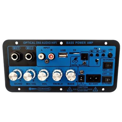 D60 50W सबवूफर एम्पलीफायर बोर्ड 12V24V220V ऑप्टिकल ऑडियो के साथ ब्लूटूथ ऑडियो एम्पलीफायर