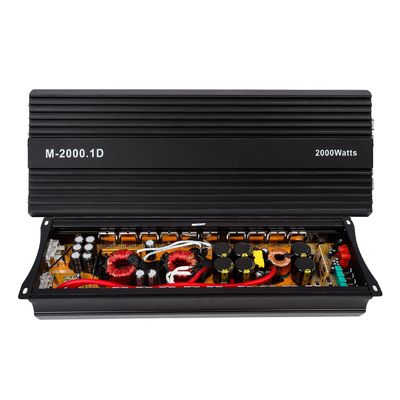 उच्च-शक्ति 12V 2000W कार ऑडियो पावर एम्पलीफायर 2000 वाट मोनो क्लास डी सबवूफर क्रॉसओवर के साथ